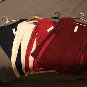 4 White House Black Market layering tees!